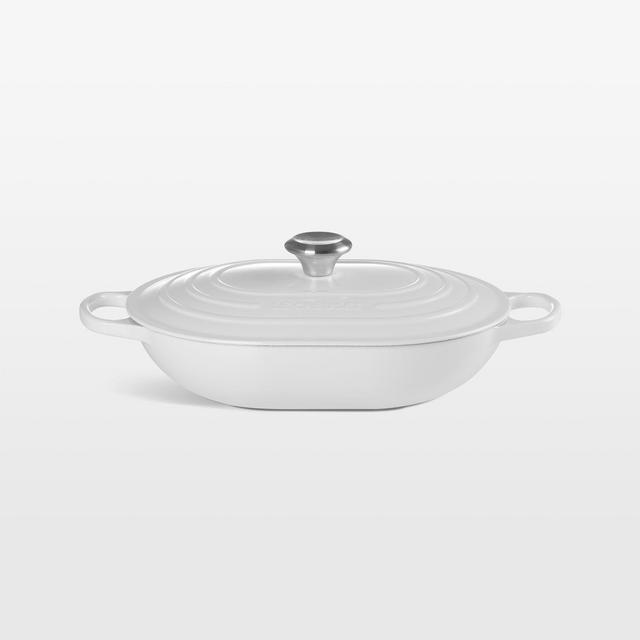 Le Creuset ® 3.75-Qt. White Enameled Cast Iron Covered Oval Casserole Dish
