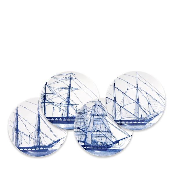 Blue Rigging Canapé Plates Boxed Set/4