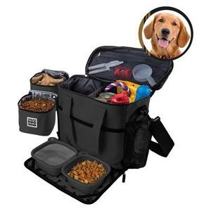 Overland Travelware - Overland Dog Gear™ Travel Bag - Week Away Bag for Medium & Large Dogs with 2 Food Carriers, Placemat & 2 Bowls