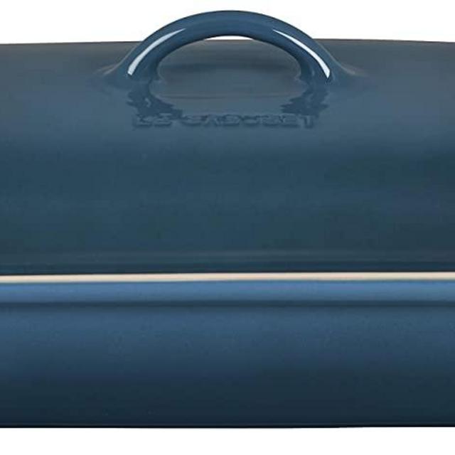 Le Creuset Stoneware Heritage Covered Rectangular Casserole, 4 qt. (12" x 9"), Deep Teal