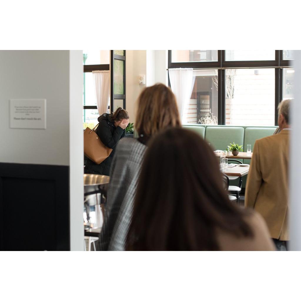 Arriving at the Edwin Hotel for brunch right after the proposal, only to find a room full of loved ones waiting on us to celebrate!