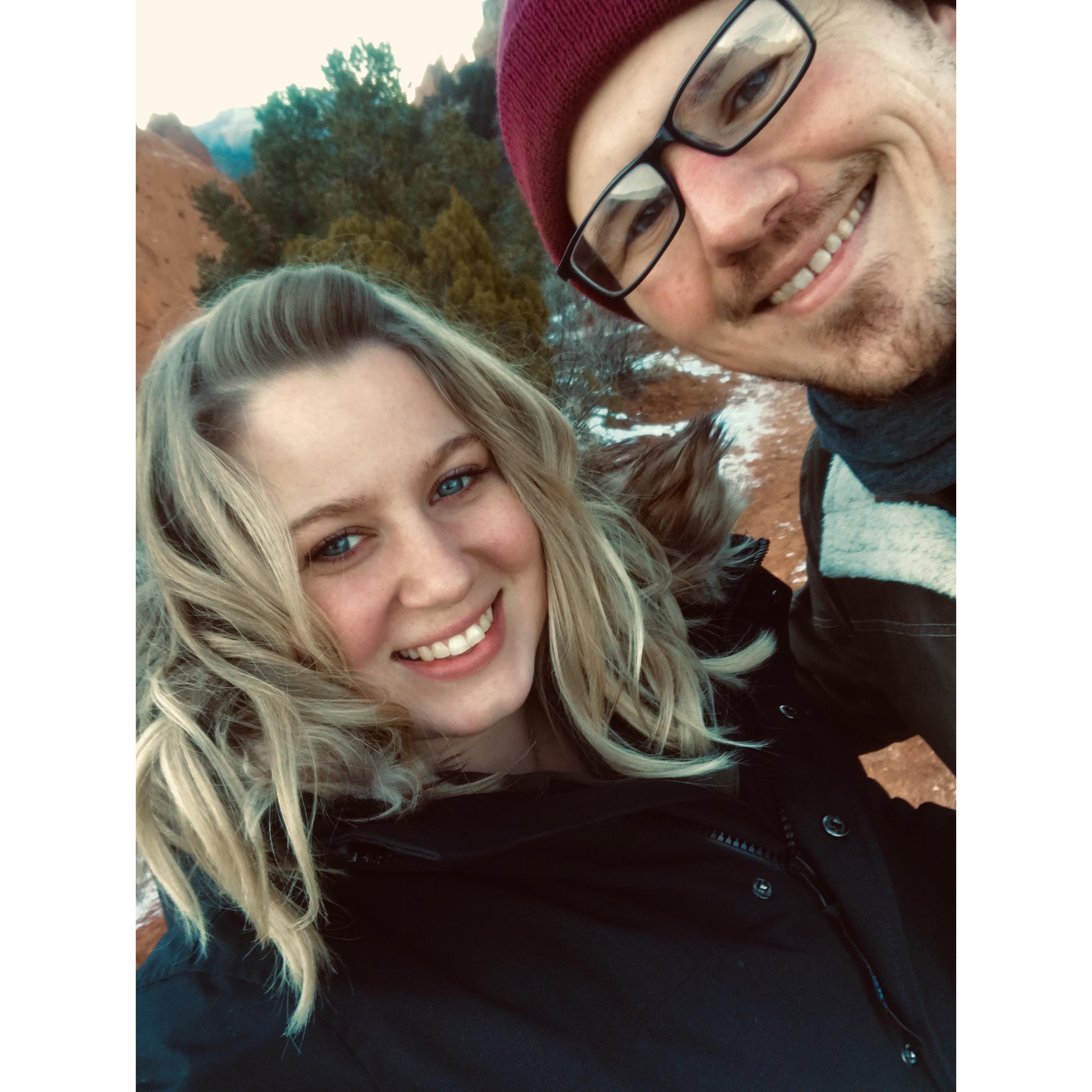 A more recent photo of us visiting Garden of the Gods. We go to CO at least once a year to visit Nick's family.