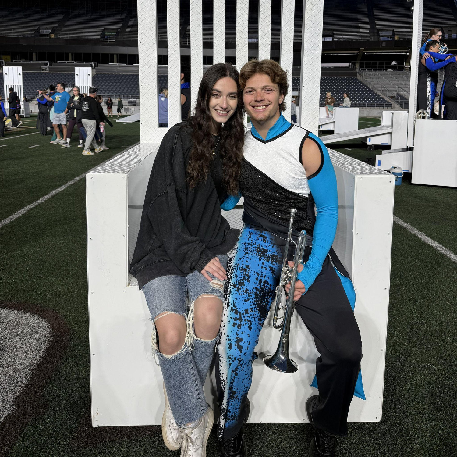 Sam marched with Blue Devils Drum and Bugle Corps during the Summer of 2025, and Jenny was able to visit him in Wyoming for his first performance!