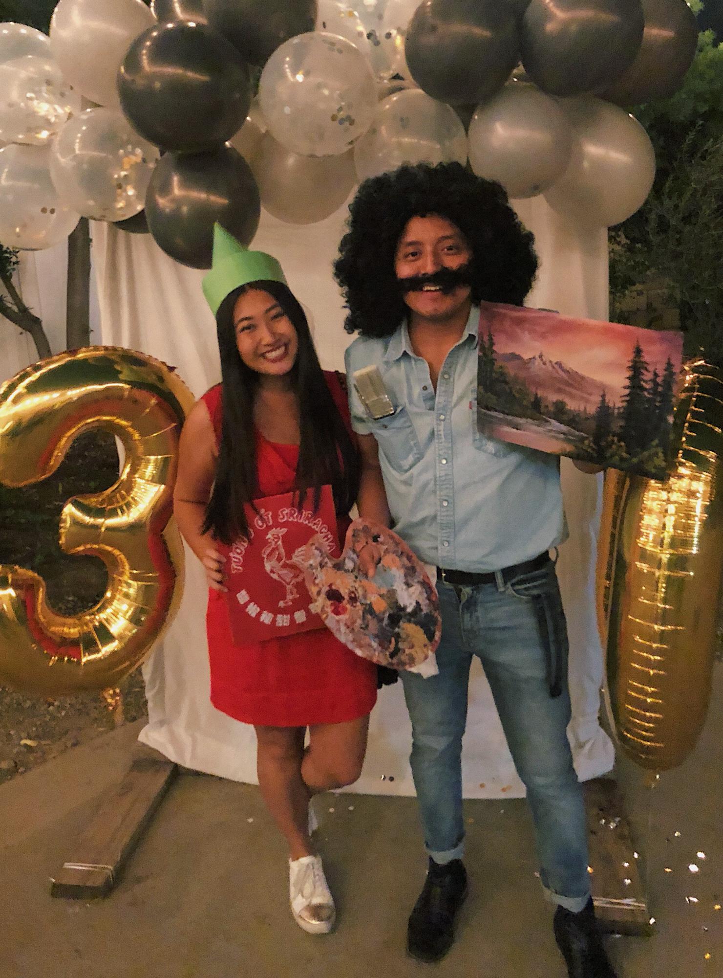 October 2018 - We were at a friends 30th birthday party. Amanda was the Sriracha Girl and I was Manny Ross (Bob Ross' Hispanic brother).
Orange County, California