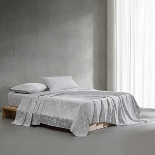 White Flowers 4-Piece Sheet Set