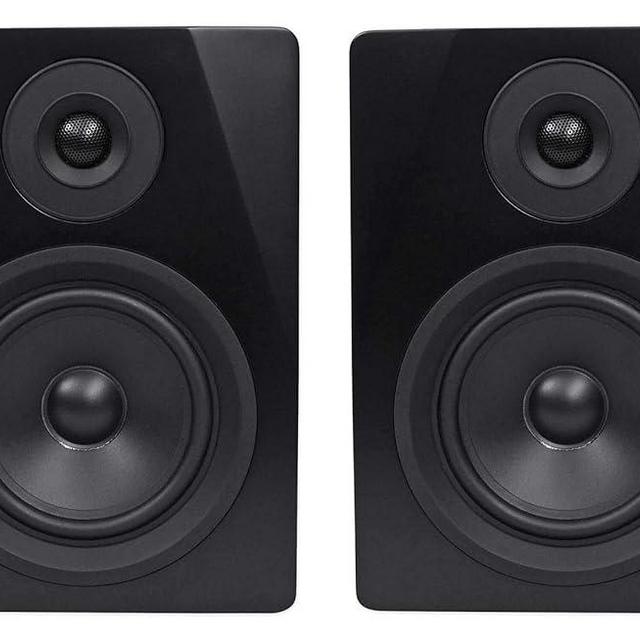 Rockville APM5B Powered USB Studio Monitor Speaker Pair in Black, 5.25", 2-Way, 250W, EQ, MDF Wood, RCA/XLR, Perfect for Studios, Recording, Music
