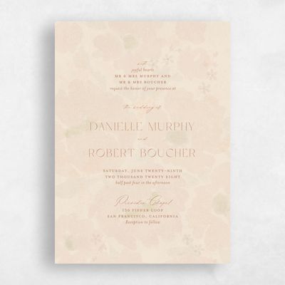 Beige Wedding Invitation - Elidure Portrait