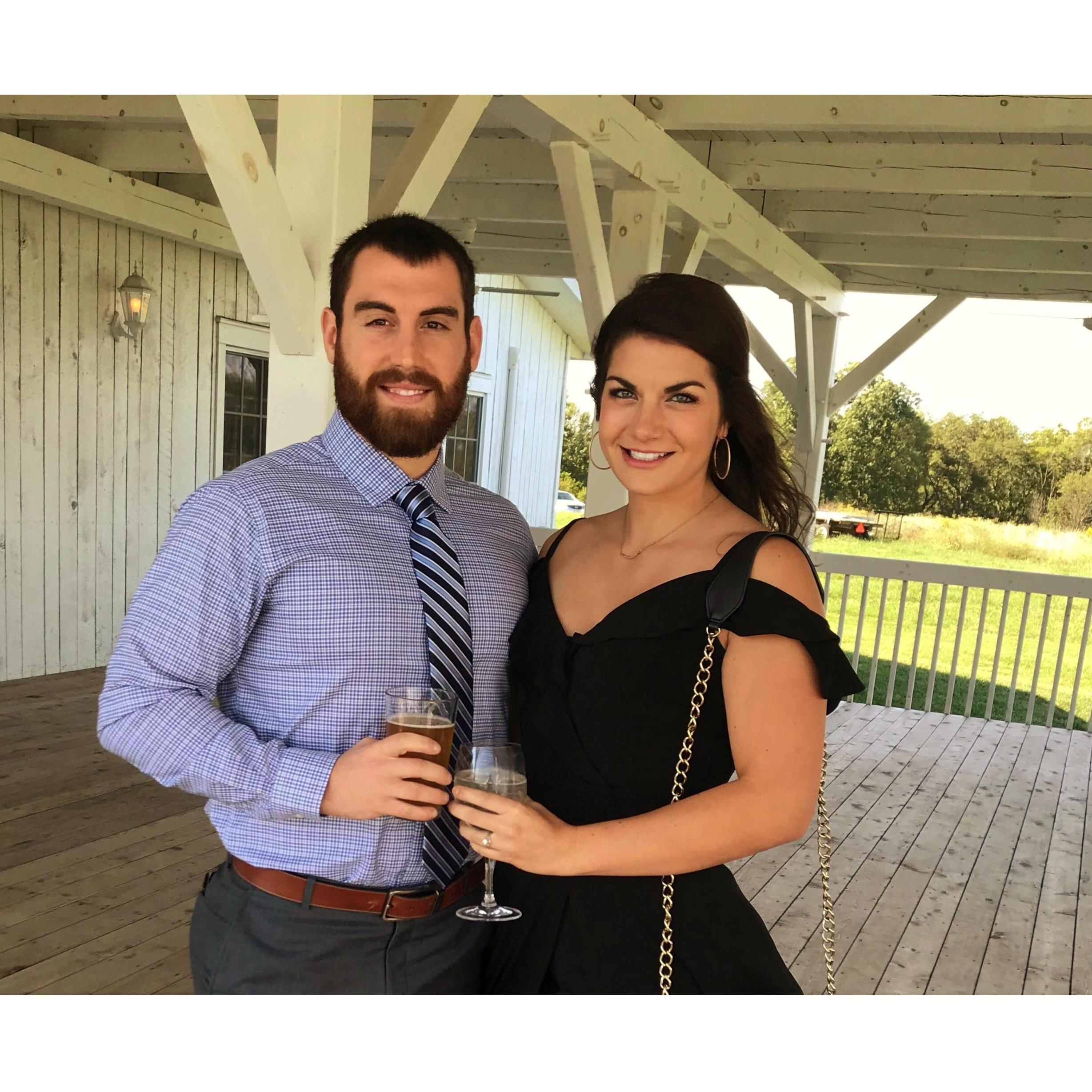 Nate and Kim's wedding in September 2018