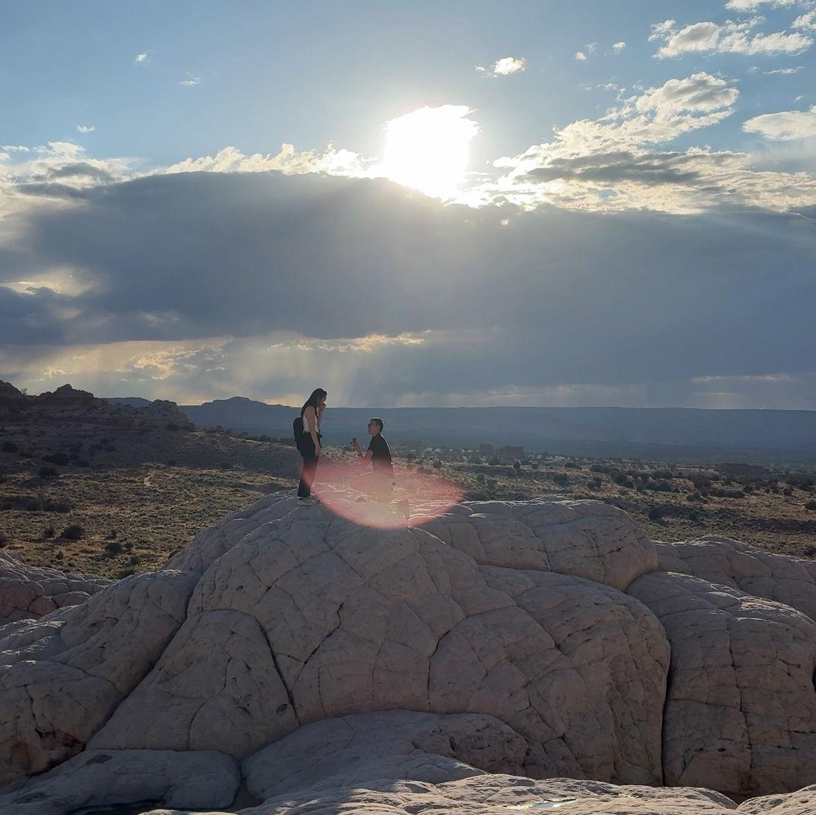At White Pocket, Arizona. She said yes :D