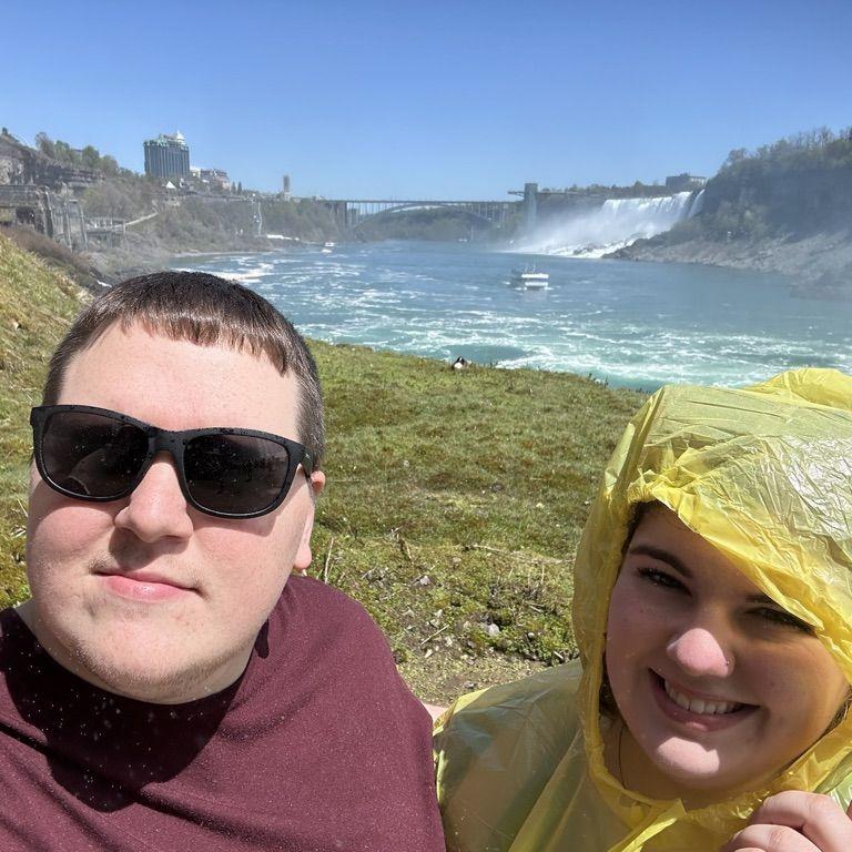 Our first big trip together to Niagara Falls! Chooch's first time out of the country.
