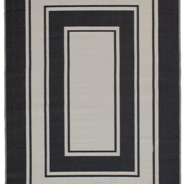 Mainstays 5'x7' Black Border Plastic Reversible Outdoor Rug