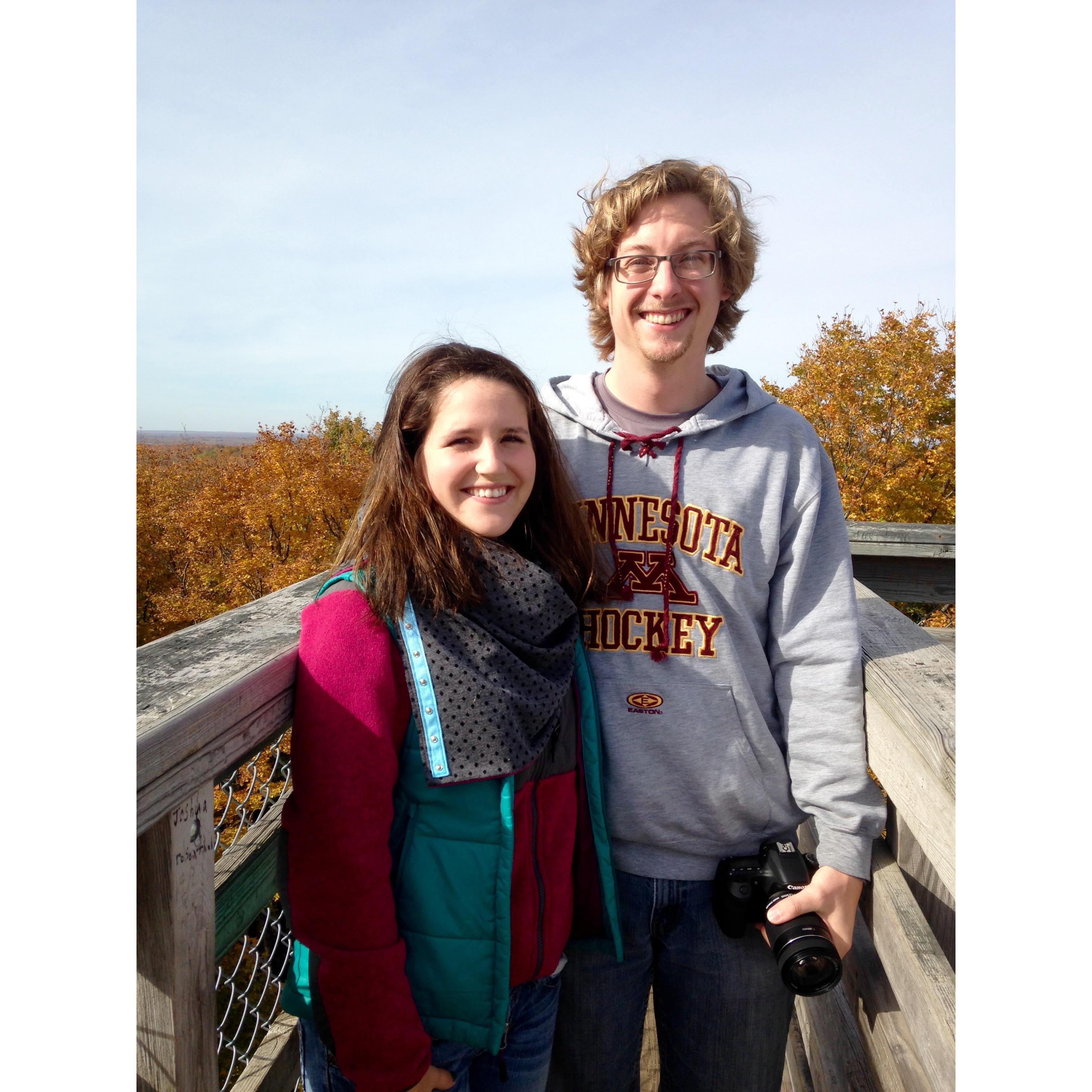 Dylan loves to take photos of nature. He got a lot of good pictures of fall colors that day!