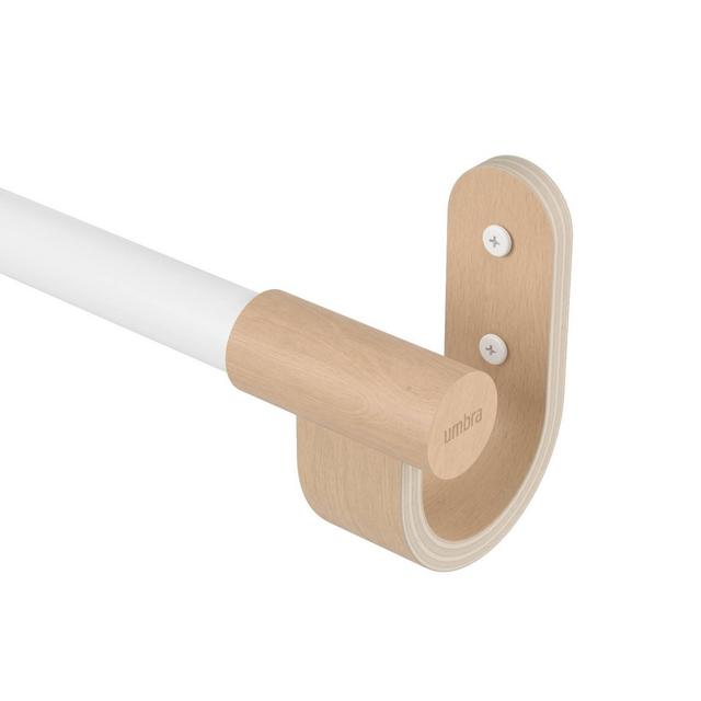 42"-120" Umbra Bellwood Curtain Rod White