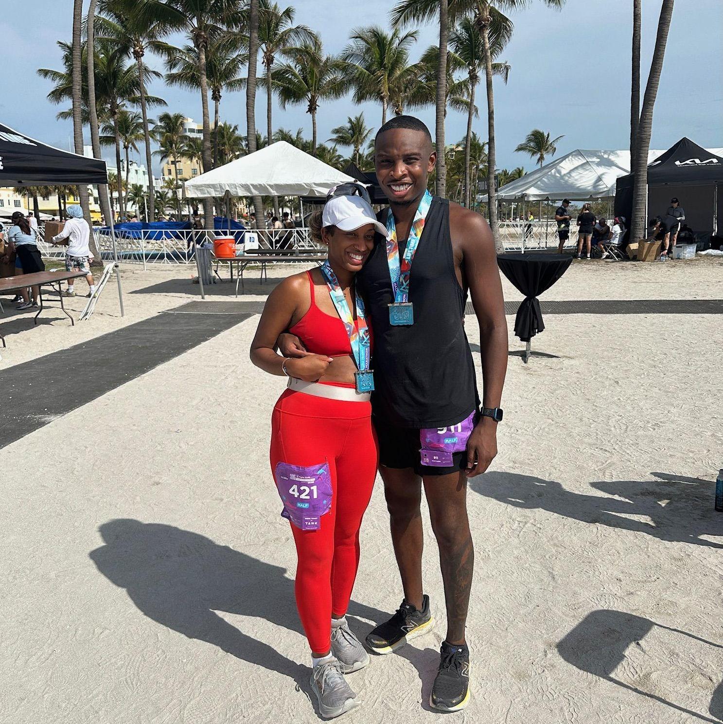 Our first half marathon together - shoutout to the 305!!