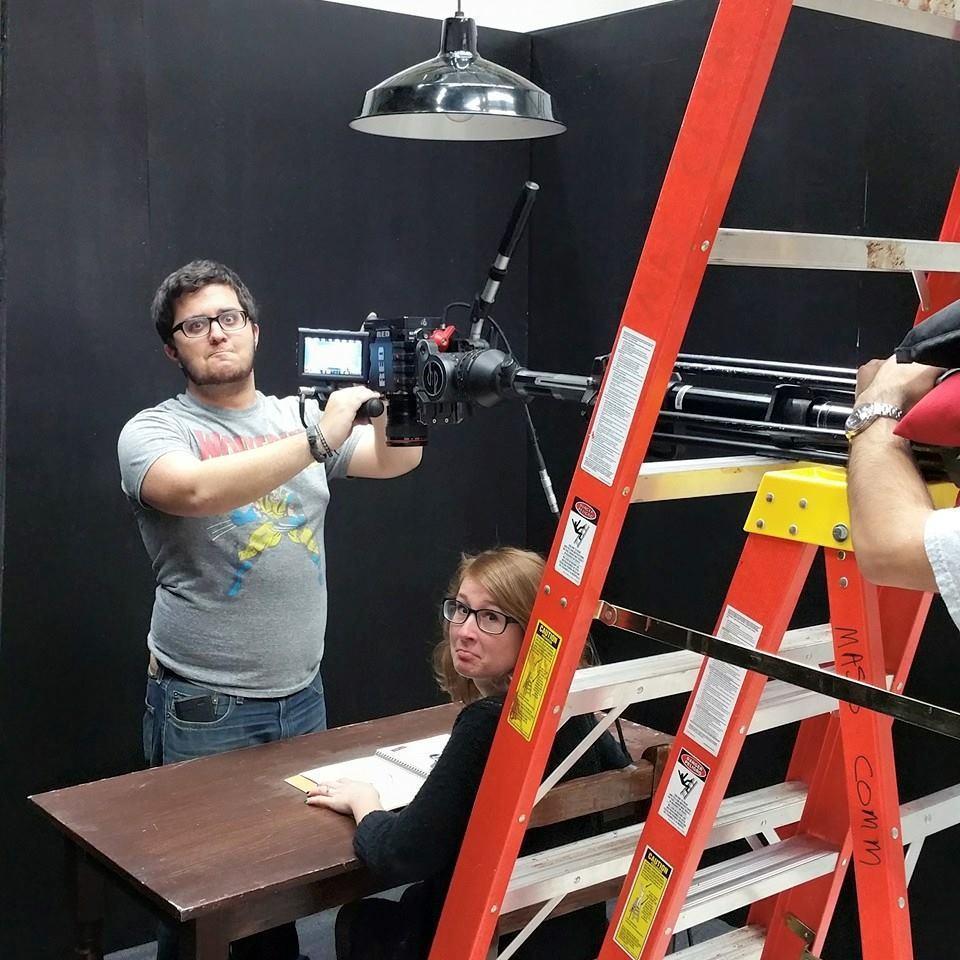 A "creative" shooting rig for a short film project at York College of PA