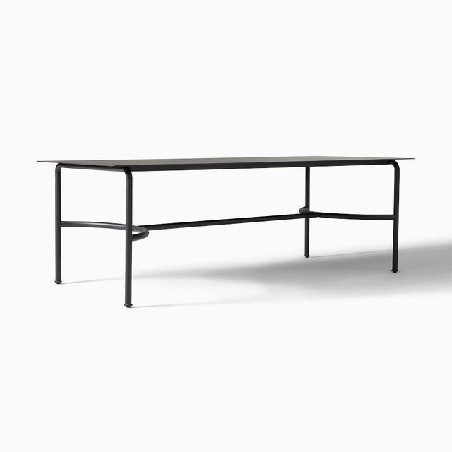 Lagos Outdoor Dining Table 82"X40", Rectangle, Aluminum, Dark Bronze