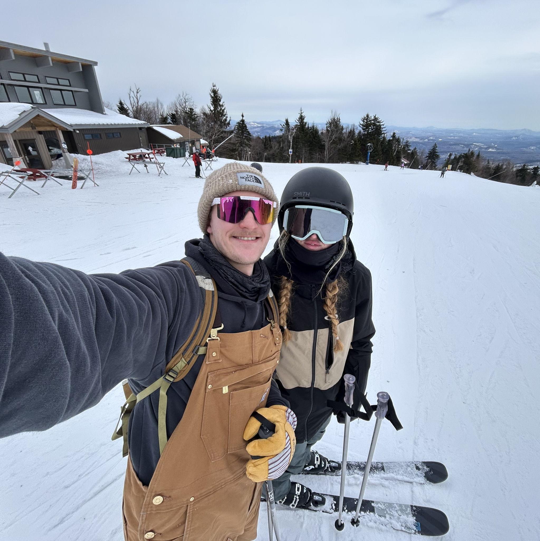 We love to ski and board together