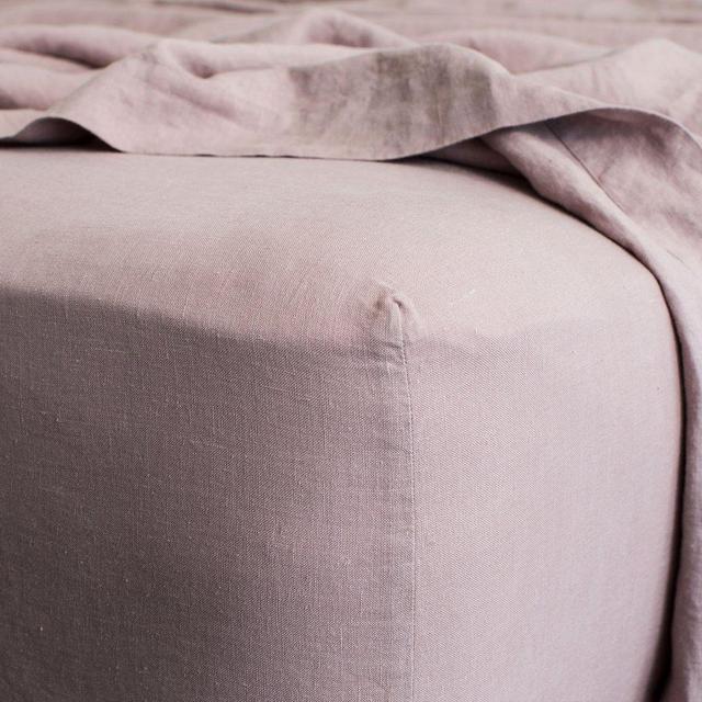 Linen Fitted Sheet - Dusk