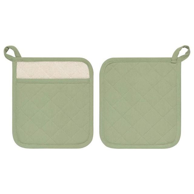 Now Designs Sage Superior Potholder Set of 2