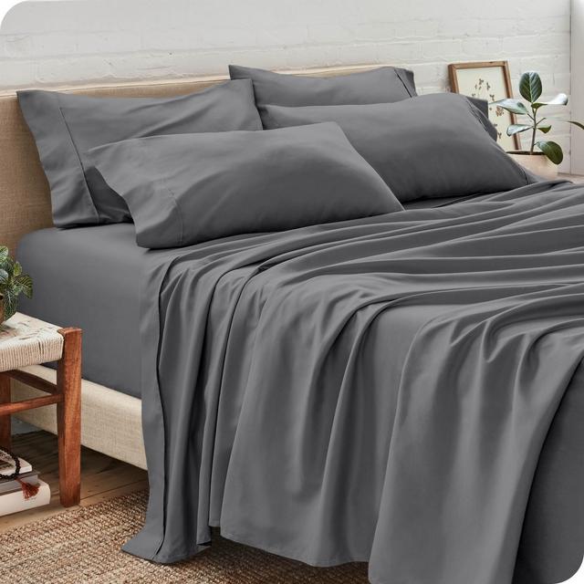 Queen Grey 6pc Microfiber Sheet Set by Bare Home