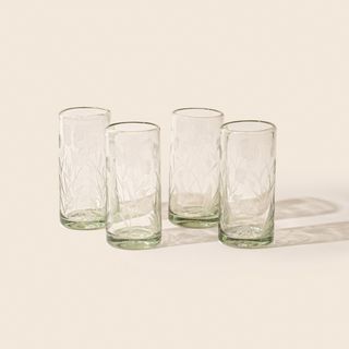 Etched Thistle Highball, Set of 4