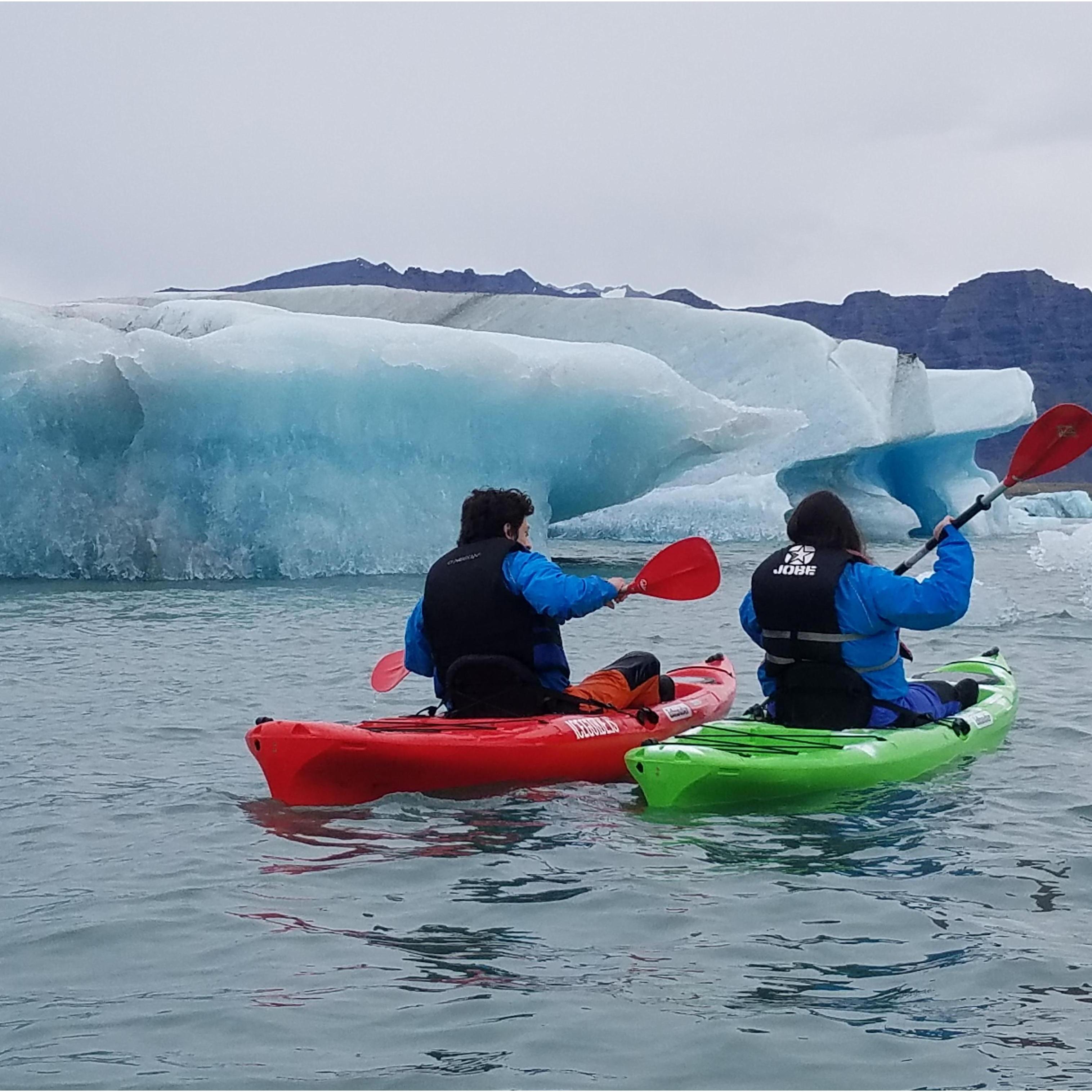 Ernest and Erika kayak together with Iceland's beautiful glaciers 2018!