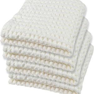 GILDEN TREE Waffle Wash Cloths - Set of 4, Modern Style (Cream)