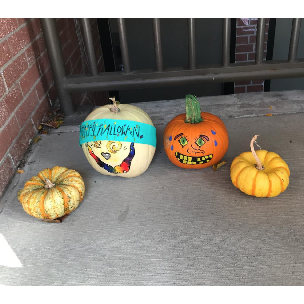 Pumpkins outside our first apartment (The Hobbit Hole).