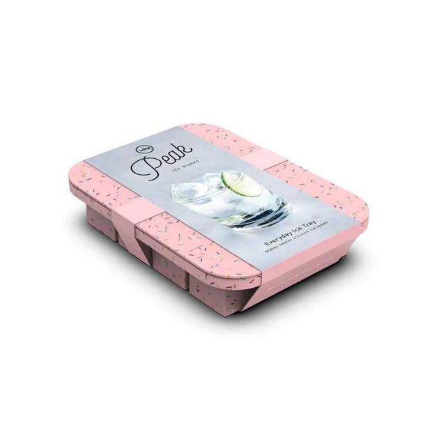 W&P Peak Silicone Everyday Ice Tray w/ Protective Lid | Speckled Pink | Easy to Remove Ice Cubes | Food Grade Premium Silicone | Dishwasher Safe, BPA Free