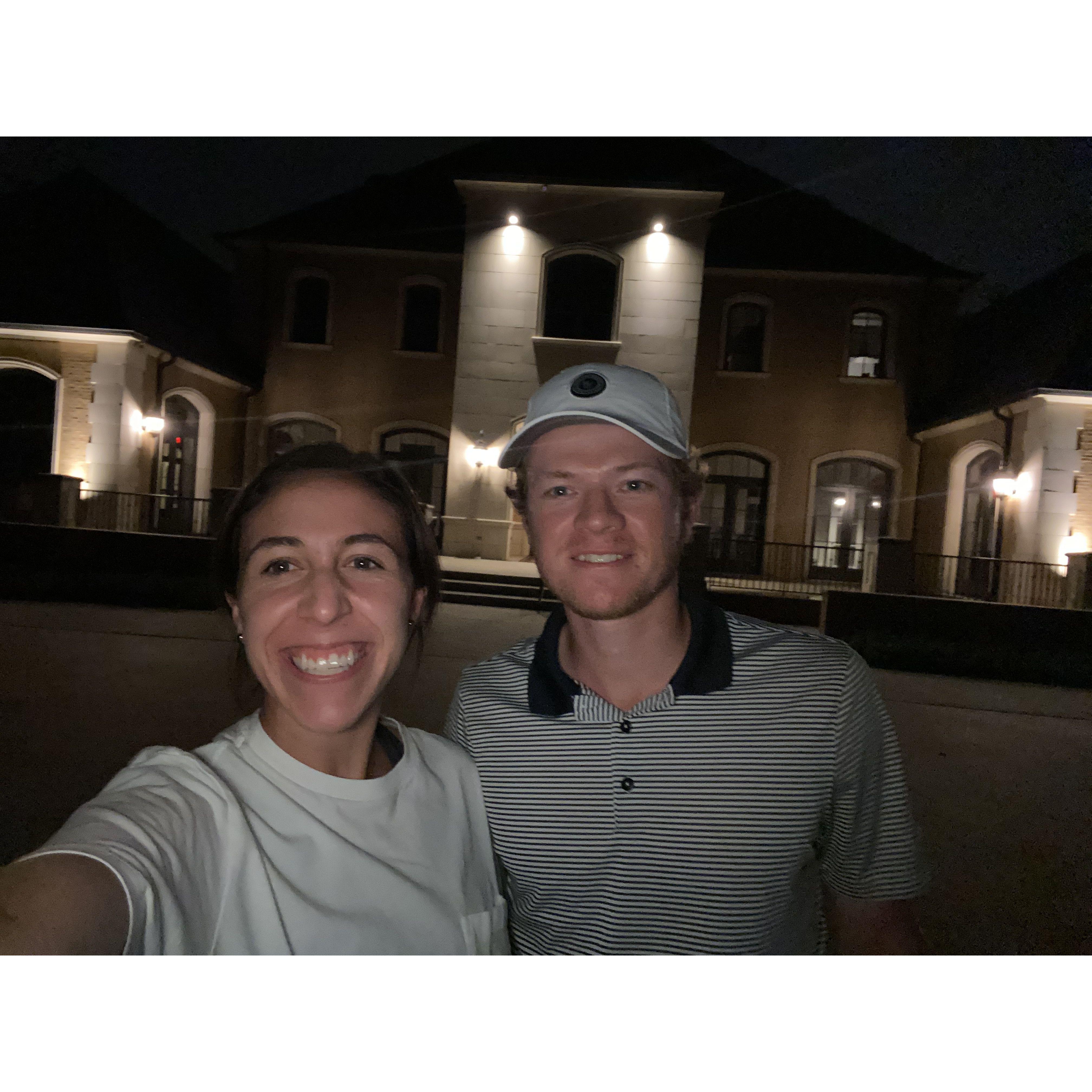 We said goodbye to UT Tyler (Alumni house behind us) before we moved to Washington DC.  2021
