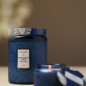Voluspa Japonica Mediterranean Lemon Glass Jar Candle