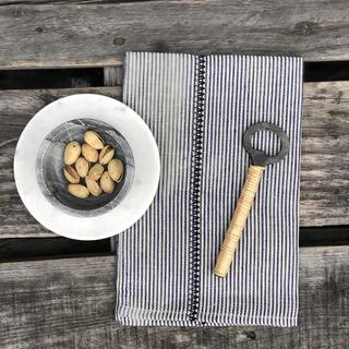 Linen Stitch Chambray Stripe Napkins, Set of 4