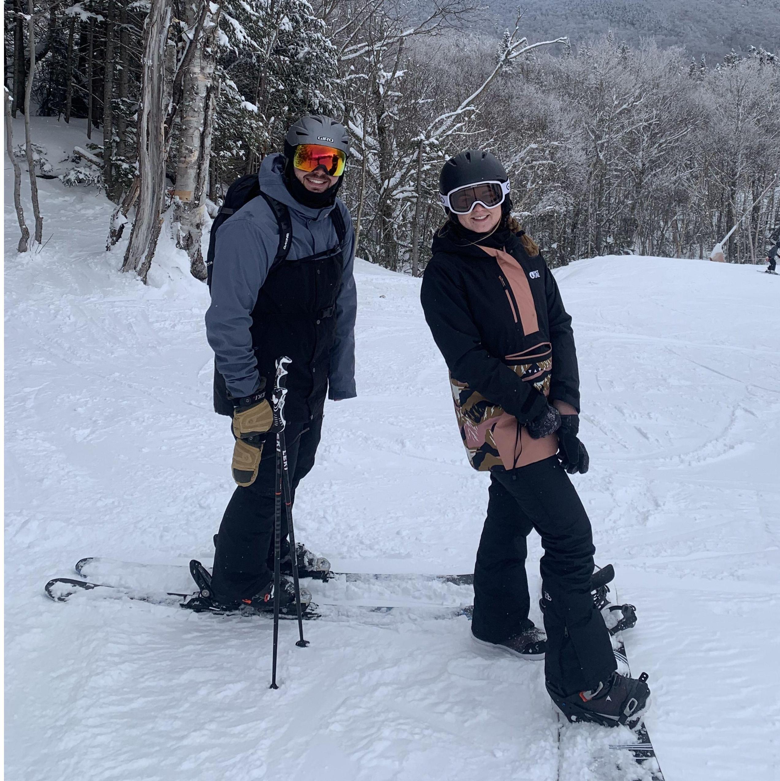 Skiing at Stowe in VT