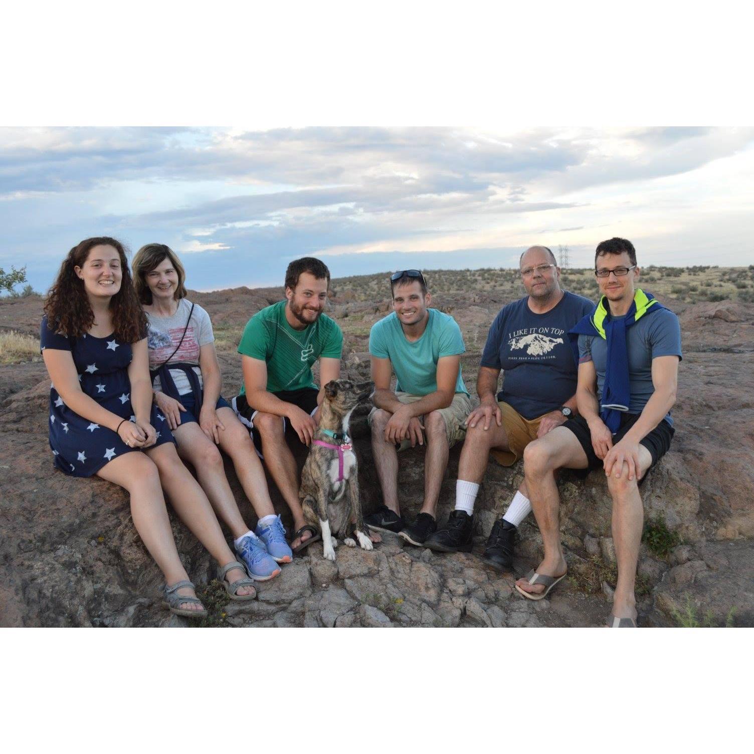 The Bride's family! This photo was taken immediately after Steven proposed on top of a mountain in Colorado!
