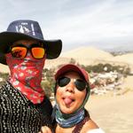 Sand dunes and Lake Huacachina