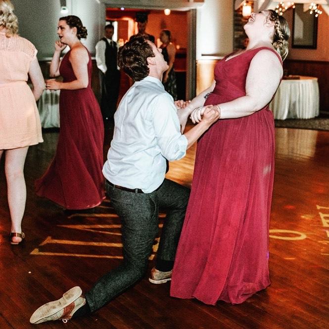 Matt is always doing the most to make Katie laugh!
