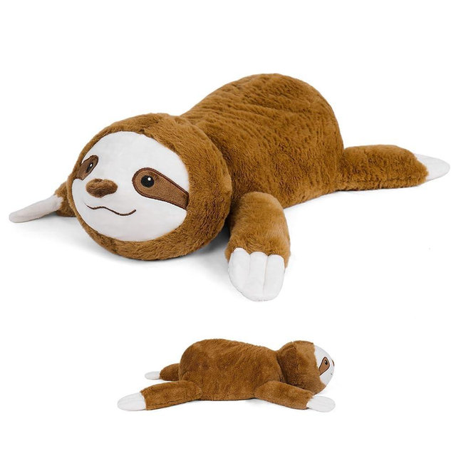 JellyMallow 24in 5lbs Sloth Weighted Stuffed Animals, Weighted Stuffed Animal Sloth Plush, Comfortable Companion Plushies Pillow Gifts for Adults & Kids