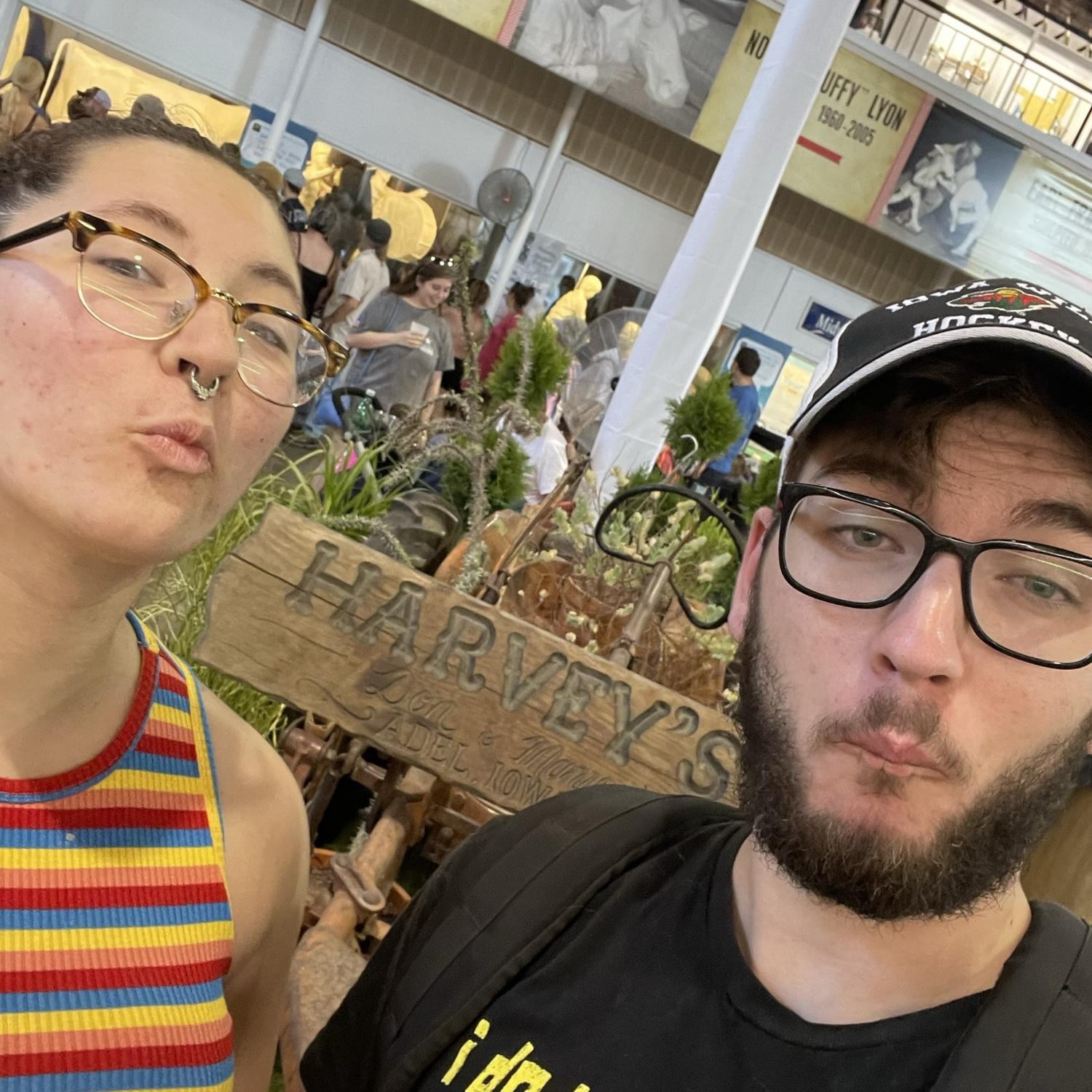 Our first time walking through the state fair buildings together