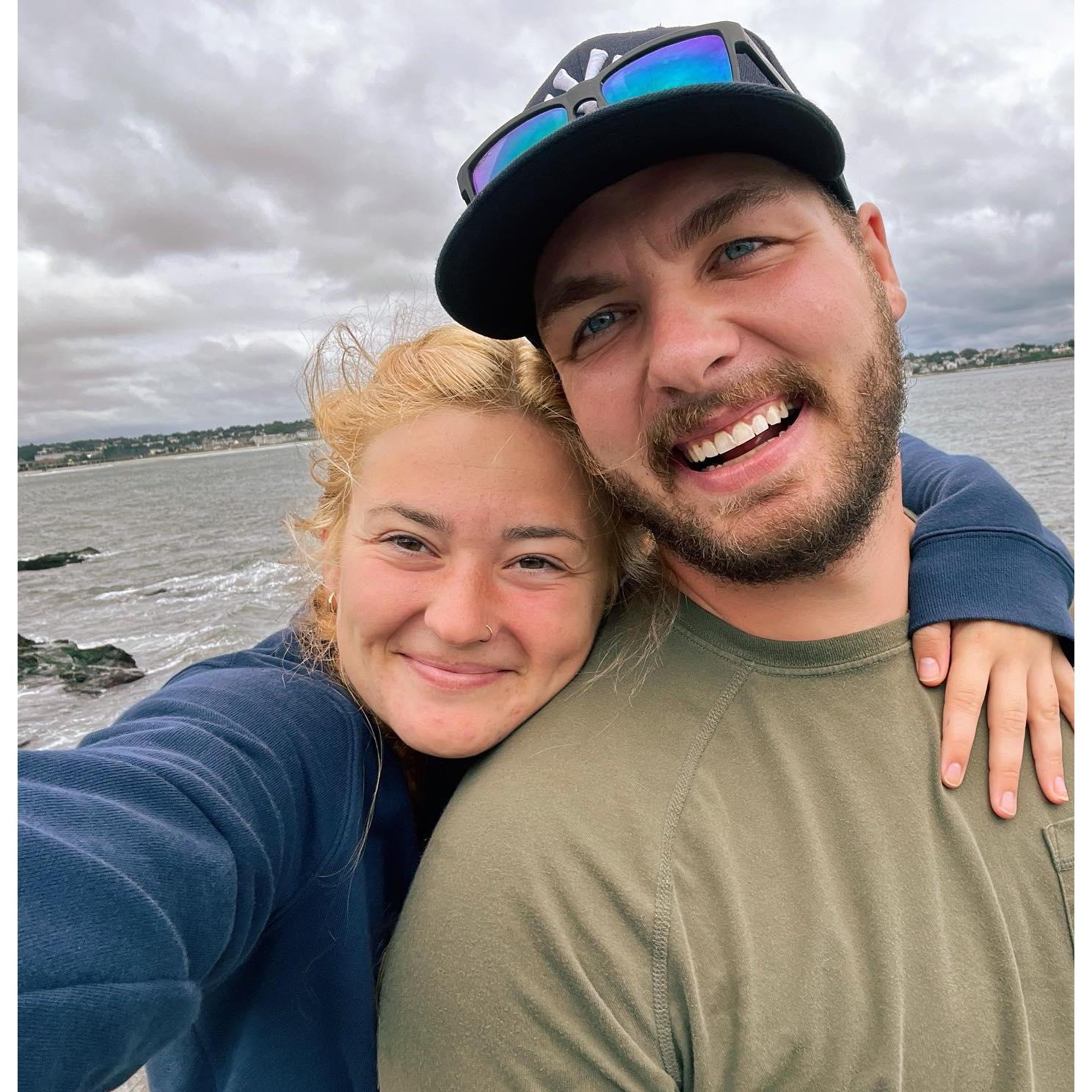 Our first tent camping trip together in Rhode Island. A perfect vacation.