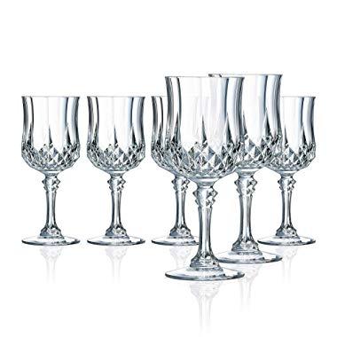 Elegant Goblet Glasses, Set of 4 Stemmed Drinking Glasses for Water, Juice, Beer, Wine, and Cocktails