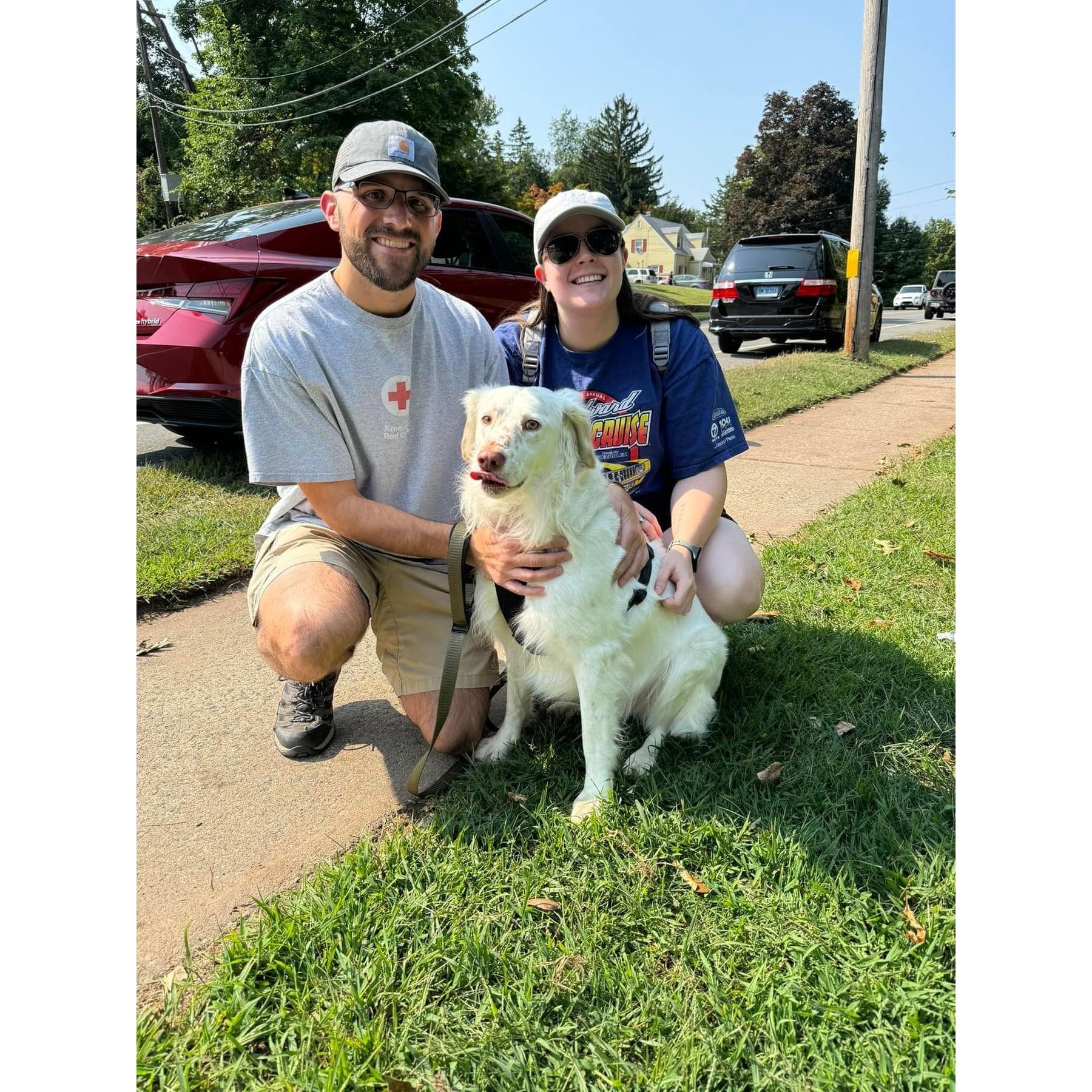 Our first picture with our pup Ransom!