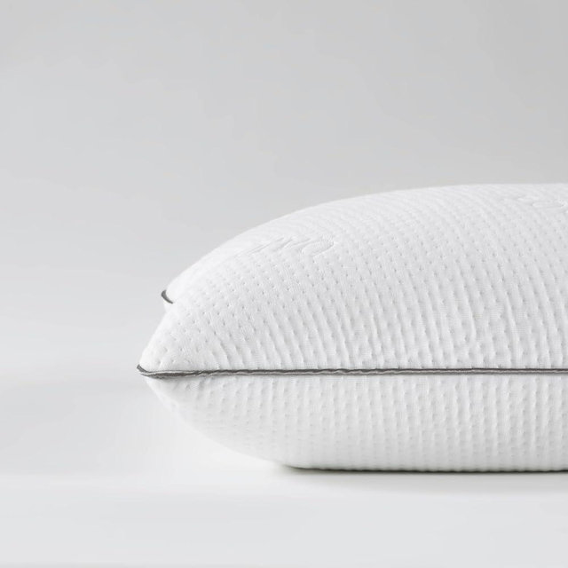 Saatva Cloud Memory Foam Pillow - Gel-Infused Shredded Memory Foam Fill - Lofty & Contouring Pillow - for Any Sleep Position - 1 Pack, King (34"x16")