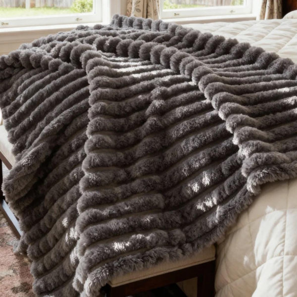 Cloud Fleece Blanket Charcoal King