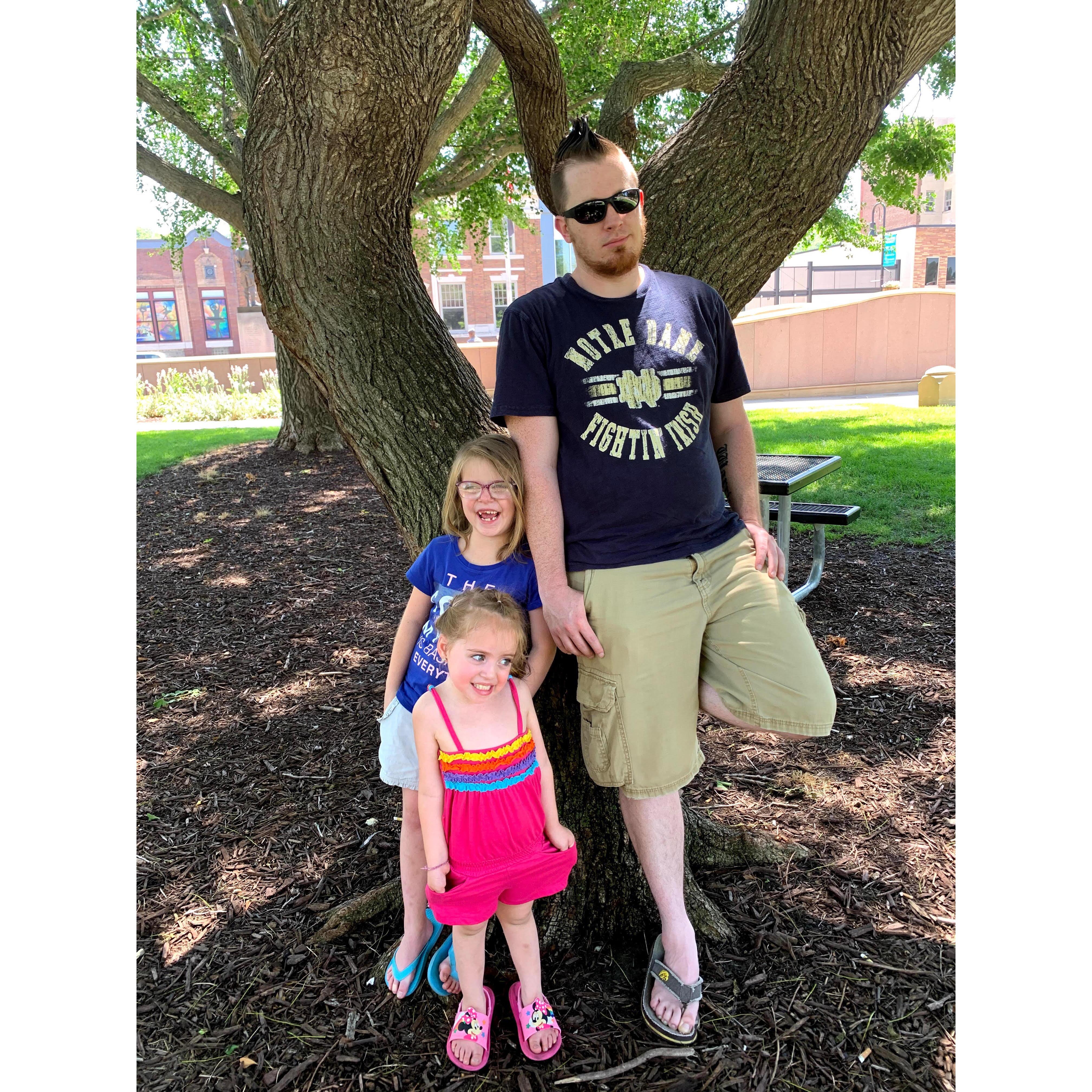 Christopher with Payton & Jade. 2020