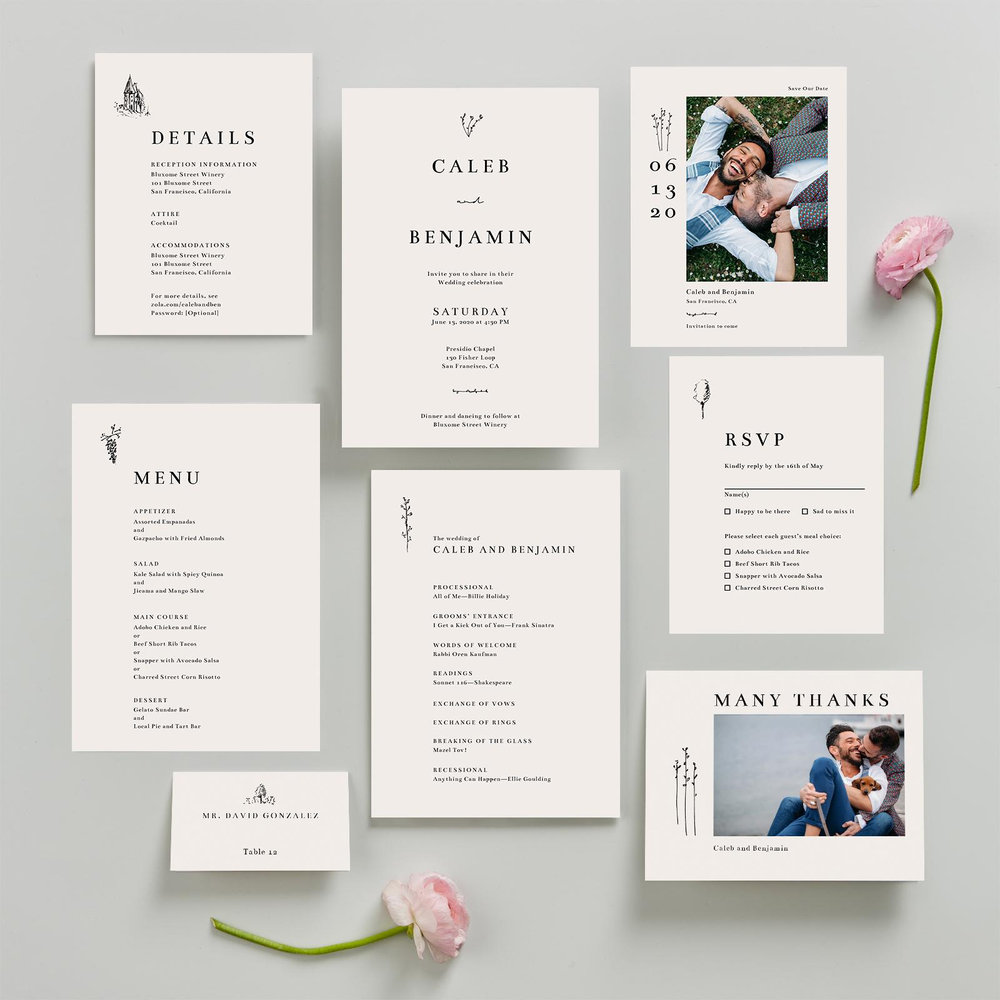 Rue | Cream | Zola Wedding Enclosure Cards