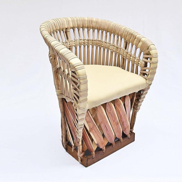 Equipal Chair Furniture Tulum Model White color made in Mexico by Equipales San Jose ideal for Home, Bar, Restaurant, Office, Hotel, Garden, Living Room, Cafe, Dining Room