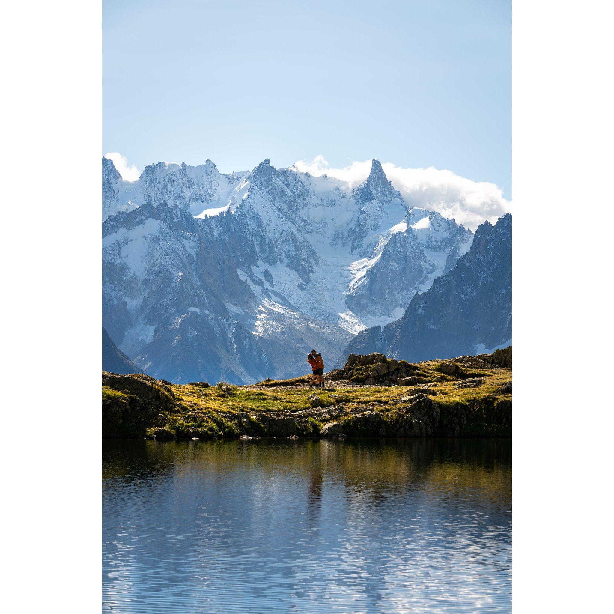 Driss popped the question in this gorgeous spot after a grueling 4 day trek through the French Alps on the Tour du Mont Blanc
