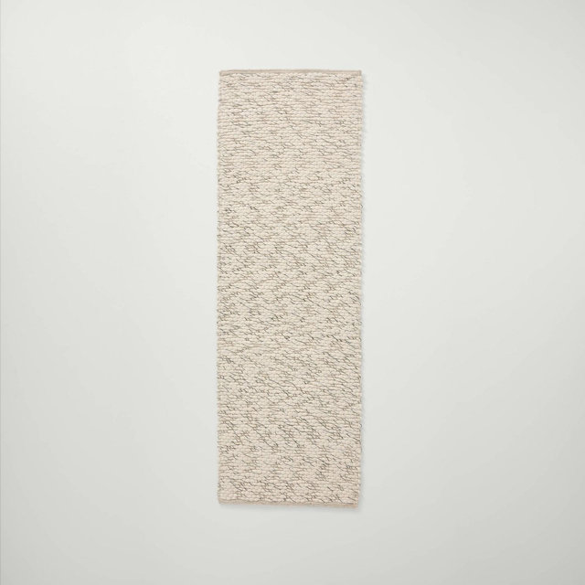 2'4"x7' Chunky Rectangular Handmade Woven Runner Rug Cream - Hearth & Hand™ with Magnolia: Farmhouse Style