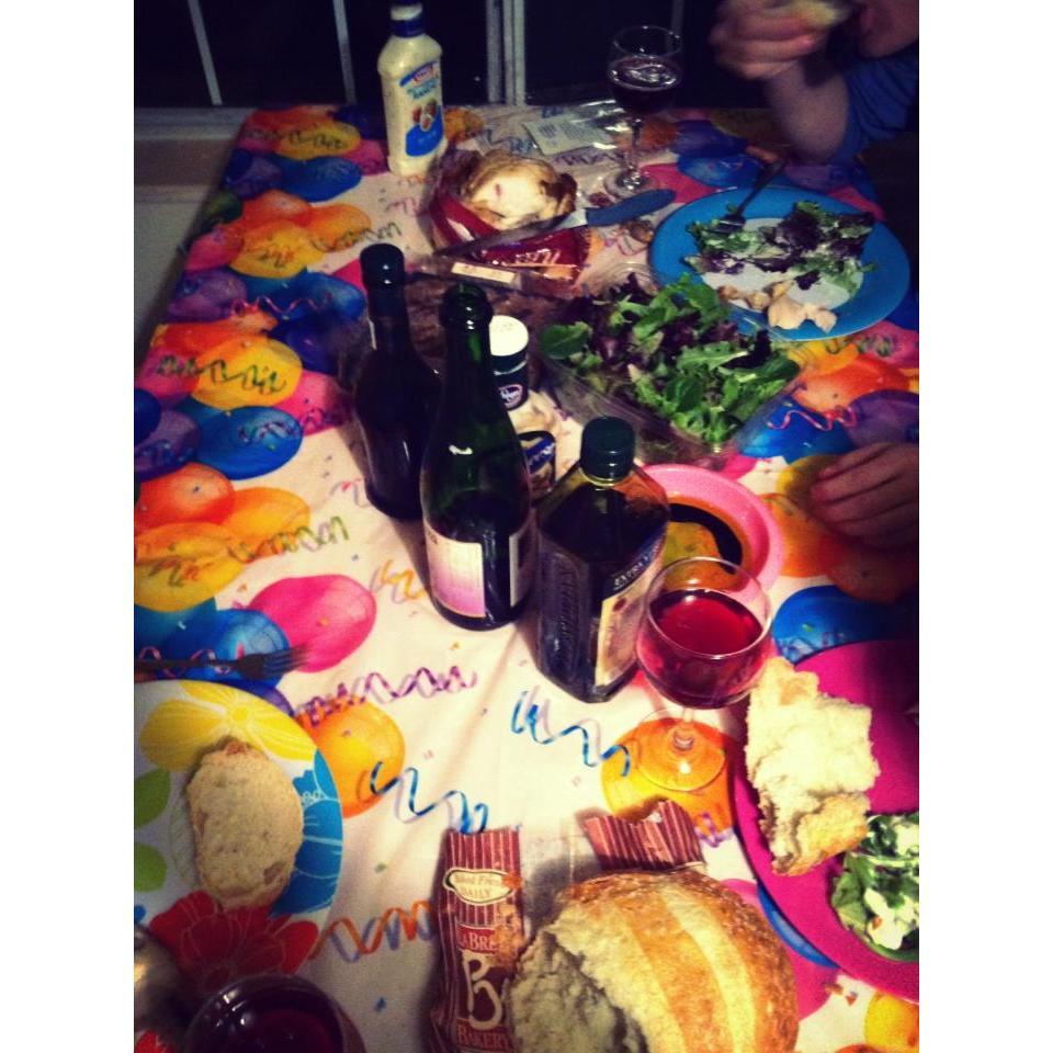 A "fancy dinner" we had with a couple of friends back in 2013.