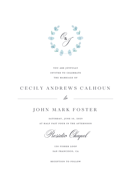 Opalite Classic | Blue | Zola Wedding Invitations